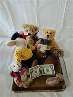 A variety of collectible bears from different