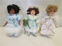 3 Angel Baby Dolls 10" Tall