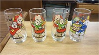 Chipmunks and Smurfs glasses collectible