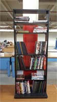 DVD and CD storage rack with 110 DVDs