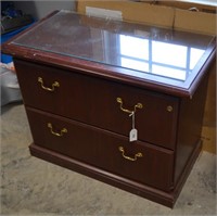 Cherry color 2 drawer filing cabinet