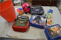 Selection of lunch boxes & games
