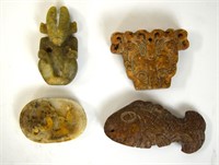 Four Chinese Carved Jade Pieces