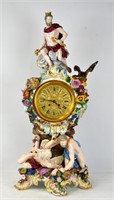 Large Rare Meissen Figural Clock