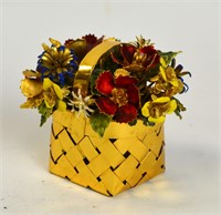 Cartier Sterling Silver Gilt Flower Basket