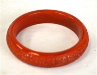 Chinese Red Agate Bangle