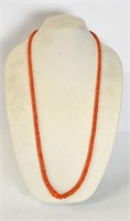 Long Natural Coral Beads Necklace