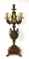 Bronze and Marble Candelabra