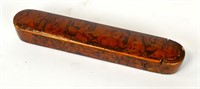 Persian Lacquered Wood Pen Box w. Figural