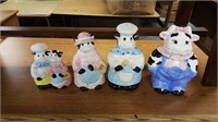 Cow cookie jar and canister set