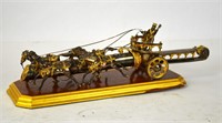 A Yossi Swed Partial Gilt Silver Chariot & Dag