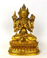 Fine Chinese Gilt Bronze Buddha Figure