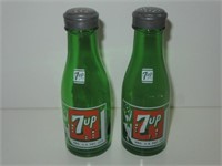 Early Set 7 UP Salt & Pepper Shakers