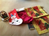 Christmas Stockings, Hanger and Table Runner