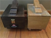 2 Shoe Polishing Boxes / Stands