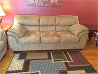 Tan Ultra Suede Sofa