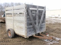 Wood Stock Trailer, 6ft x 8ft, Pin Hitch, 15"