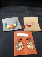 Lot 3 Fashion earrings and Pin Brooch Jewelry