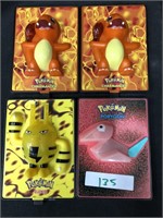 Lot 4 Pokemon 2000's 3-D Cards Charmander Elekid