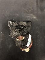 Scottish Terrier Dog Head Plaque