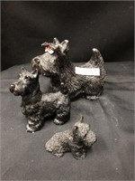 Lot 3 Miniature Dog Black Scottish Terrier