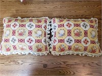 Needlepoint Accent Pillows (Pair)