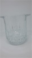Cut Crystal Wine Bucket and Silverplated  Tray