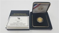 2011 US Army Commemorative $5 Gold Coin