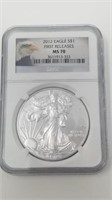 2012 American Eagle Silver Dollar MS-70