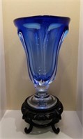 Speer Cobalt Blue Crystal Vase