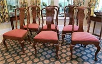 Set of Queen Anne Dining Chairs (6)