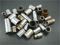 Large Lot of 1/2" Sockets - Assorted Brands &