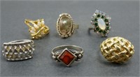 6 Nice Rings - All Size 7