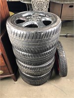 Set of 4 Porsche Wheels w/ Michelin tires plus 1