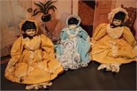 Three Porcelain Dolls