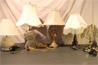 Five Small Table Lamps