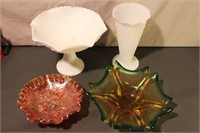 Milk Glass and Carnival Glass