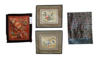 Chinese silk embroideries