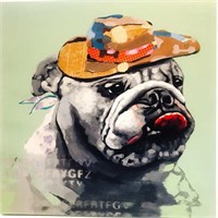Bulldog Wrapped Canvas Wall Art