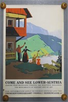 AUSTRIAN TRAVEL POSTER, 1935