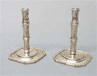 PAIR TIFFANY & CO STERLING SILVER CANDLESTICKS