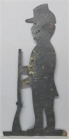 UNUSUAL OLD CUTOUT SILHOUETTE OF CIVIL WAR SOLDIER