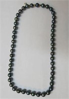 CULTURED TAHITIAN BLACK PEARL NECKLACE