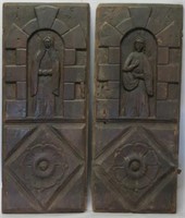 PAIR OF SPANISH COLONIAL CABINET DOORS, DATED 1536
