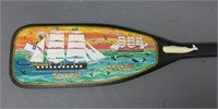 FOLK ART PAINTED PADDLE BY ROSBEE