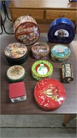 Collection of storage tins