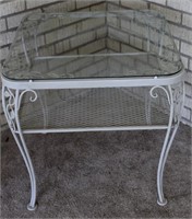 Woodard Chantilly Rose Wrought Iron Side Table