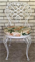 Vintage Woodard Chantilly Rose Wrought Iron Chair