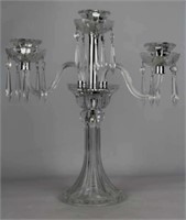 Glass 3-Candle Candelabra