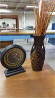 Decorative vase and clock